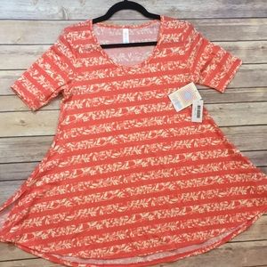 LuLaRoe Perfect Tee XXS peach/cream